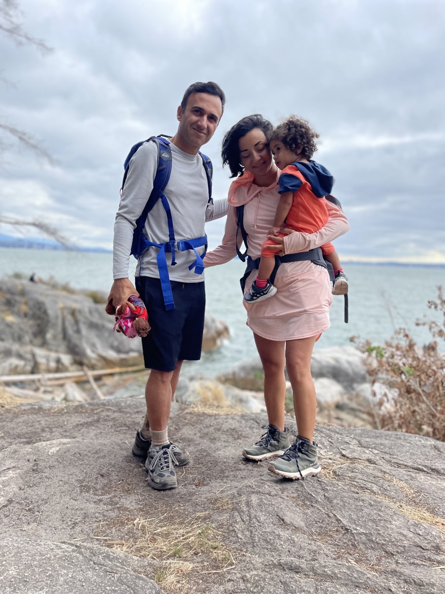 Trellis — Acton Academy Vancouver founders Mosi and Saba on the coast with their daughter.